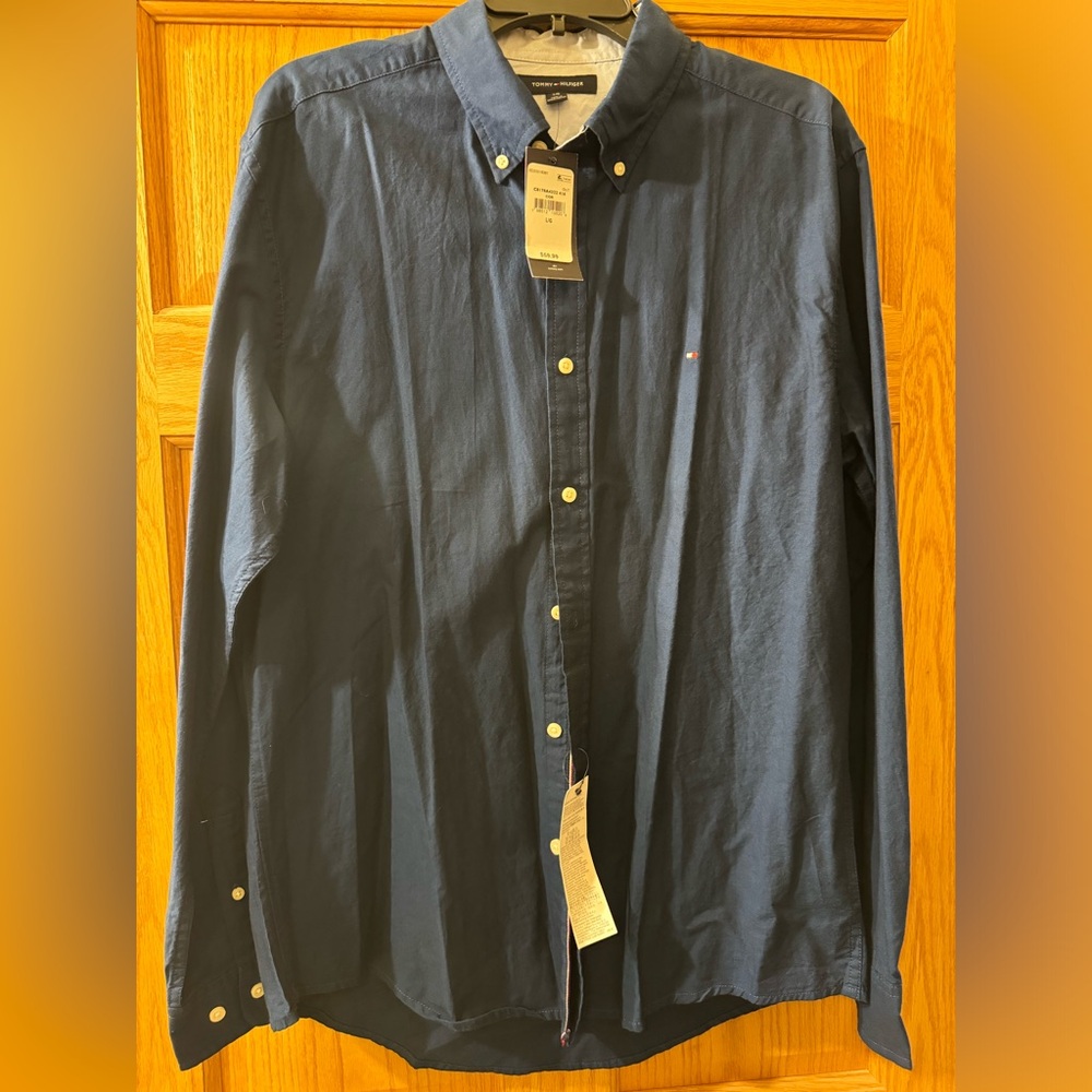 Tommy Hilfiger Blue Casual Button Down Shirt. Brand New with tags